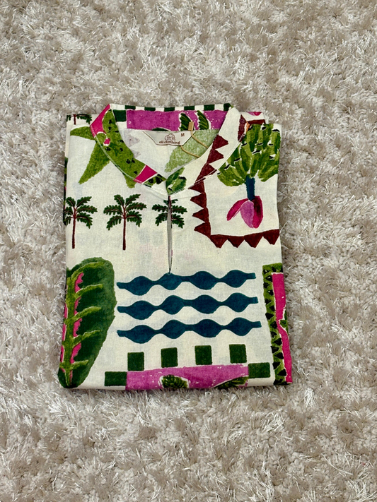 Cotton Flex printed short kurta