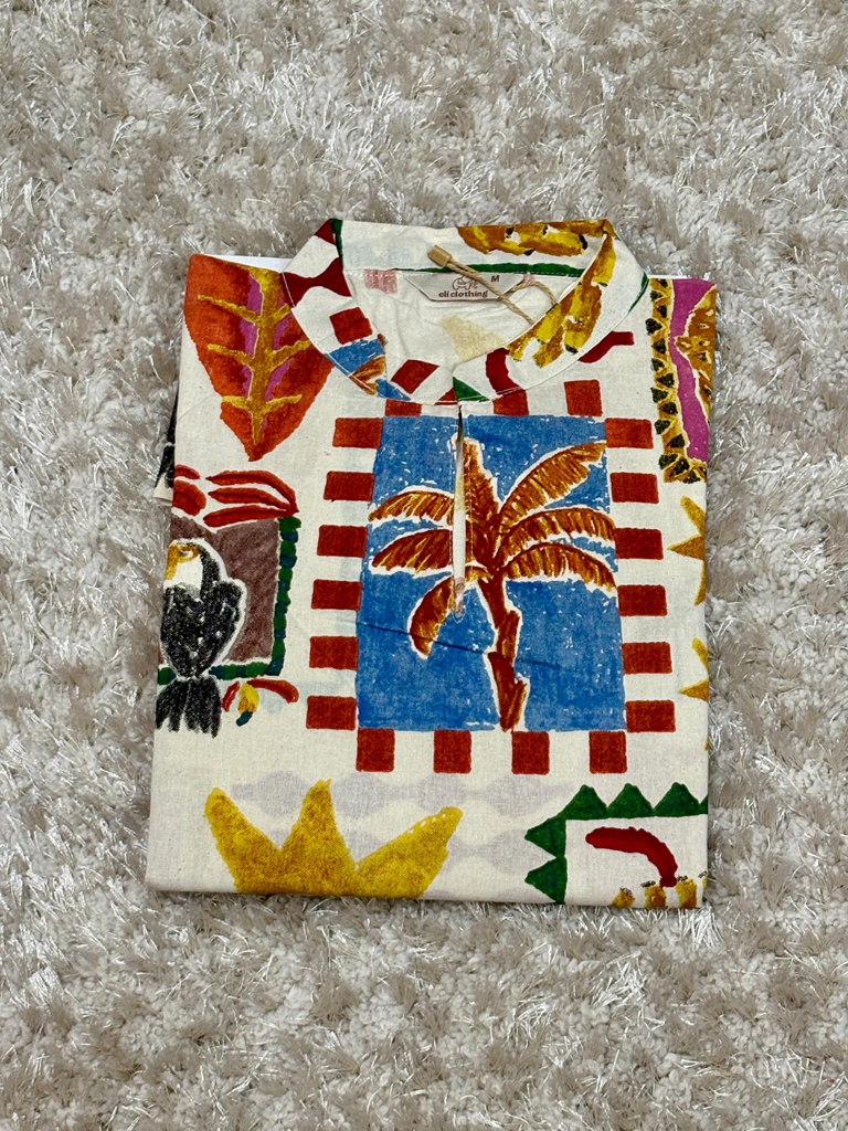 Cotton Flex printed short kurta