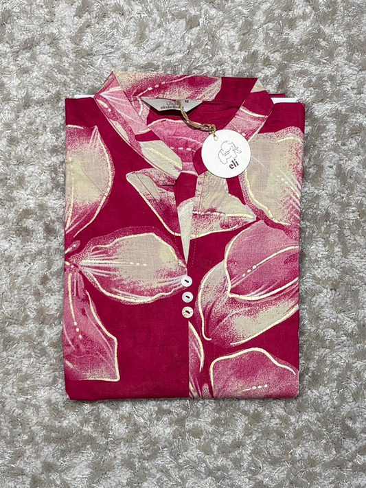 Cotton Leaf printed short kurta