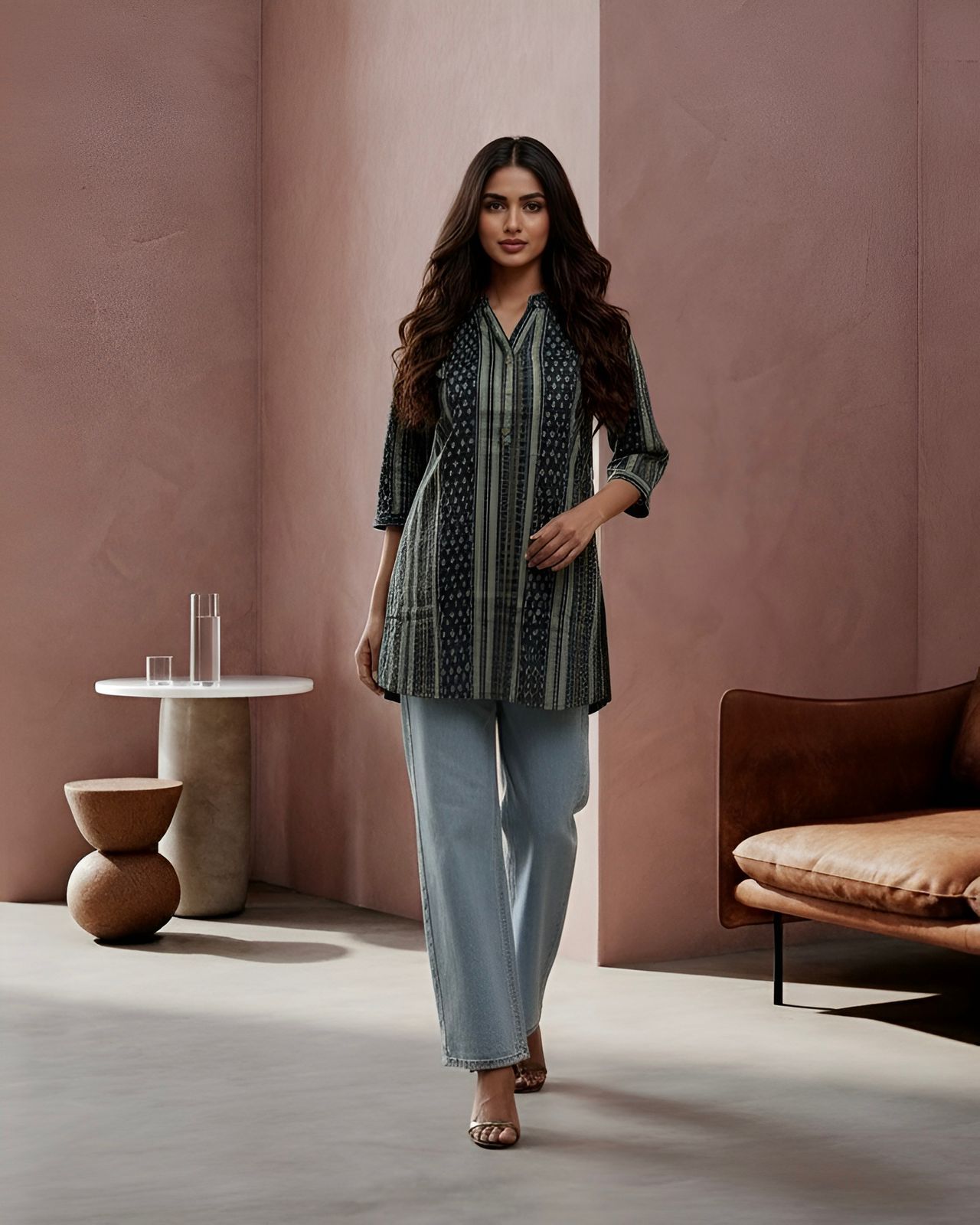 Jam Cotton Printed short Kurta