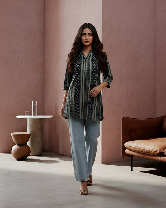 Jam Cotton Printed short Kurta