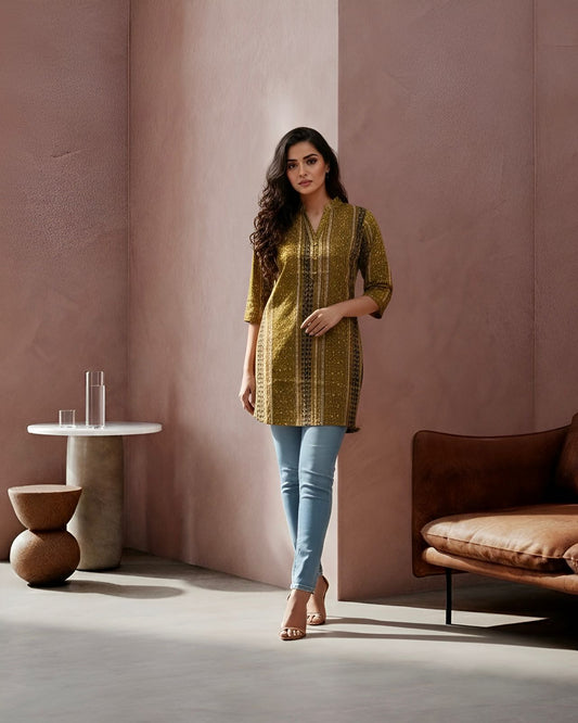 Jam Cotton Printed short kurta